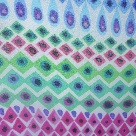 Vicky Lane Tank Top Sleeveless Pretty Striped Print Chiffon - Picture 4 of 9